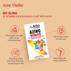 Viên uống Arkopharma Azinc Vitalite - Bổ sung Vitamin và Khoáng chất hỗ trợ sức khỏe toàn diện cho người lớn và thanh thiếu niên, 120 viên từ Pháp