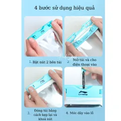 Túi đựng điện thoại LI-NING chống nước dung tích lớn bảo vệ màn hình cảm ứng khi bơi lặn mã LNBR705 303295