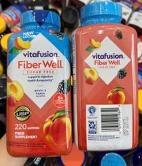 Kẹo Dẻo Bổ Sung Chất Xơ Vitafusion Fiber Well 220 Viên - Hỗ Trợ Tiêu Hóa Khỏe Mạnh, Hương Vị Tự Nhiên, Mỹ