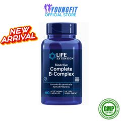 Viên Uống BioActive Complete B-Complex Life Extension 60 Viên - Hỗ Trợ Sức Khỏe Tim Mạch và Hệ Thần Kinh, Cải Thiện Năng Lượng và Nhận Thức