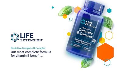 Viên Uống BioActive Complete B-Complex Life Extension 60 Viên - Hỗ Trợ Sức Khỏe Tim Mạch và Hệ Thần Kinh, Cải Thiện Năng Lượng và Nhận Thức