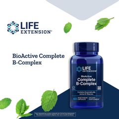 Viên Uống BioActive Complete B-Complex Life Extension 60 Viên - Hỗ Trợ Sức Khỏe Tim Mạch và Hệ Thần Kinh, Cải Thiện Năng Lượng và Nhận Thức