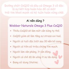 Viên Uống Dầu Cá Cô Đặc Omega 3 Plus CoQ10 Webber Naturals Sáng Mắt Tăng Cường Sức Khoẻ Tim Mạch (Hộp 80 viên) - YoungFit