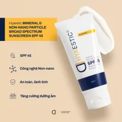 Kem Chống Nắng Hyaestic Dưỡng Ẩm Khoáng SPF 45 Bảo Vệ Da Nhạy Cảm, Ngăn Tia UVA/UVB, Chống Lão Hóa Da