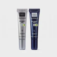 Kem Dưỡng Mắt MartiDerm Platinum Eye Correct - 2 Tuýp Ngày Đêm Giảm Bọng Mắt & Quầng Thâm, Mờ Nếp Nhăn Cho Da Nhạy Cảm