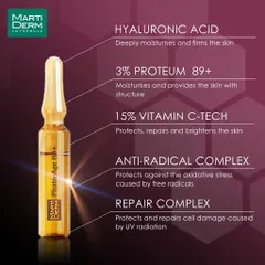 Tinh Chất Chống Lão Hóa Martiderm Platinum Photo Age HA+ - 30 Ống Ampoule 15% Vitamin C Nguyên Chất, Sáng Da, Săn Chắc Da