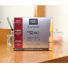 Tinh Chất Chống Lão Hóa Martiderm Platinum Photo Age HA+ - 30 Ống Ampoule 15% Vitamin C Nguyên Chất, Sáng Da, Săn Chắc Da