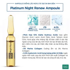 MartiDerm 30 Ống Tinh Chất Dưỡng Da Ban Đêm Chống Lão Hóa - Tái Tạo Và Phục Hồi Da Platinum Night Renew Ampoules