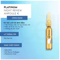 MartiDerm 30 Ống Tinh Chất Dưỡng Da Ban Đêm Chống Lão Hóa - Tái Tạo Và Phục Hồi Da Platinum Night Renew Ampoules