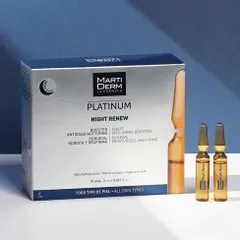 MartiDerm 30 Ống Tinh Chất Dưỡng Da Ban Đêm Chống Lão Hóa - Tái Tạo Và Phục Hồi Da Platinum Night Renew Ampoules