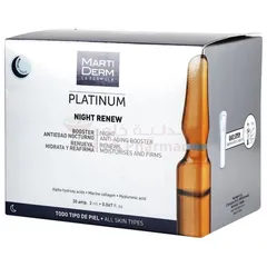 MartiDerm 30 Ống Tinh Chất Dưỡng Da Ban Đêm Chống Lão Hóa - Tái Tạo Và Phục Hồi Da Platinum Night Renew Ampoules