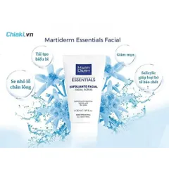 Martiderm Essentials Tẩy Tế Bào Chết Da Mặt 50ml - Làm Sáng Da & Sạch Sâu với Salicylic Acid, Phù Hợp với Mọi Loại Da