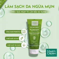 Martiderm Acniover Gel Rửa Mặt Cho Da Dầu & Mụn 200ml - Dưỡng Ẩm Sâu, Chống Oxy Hoá, Se Khít Lỗ Chân Lông, Chính Hãng