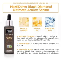 Tinh Chất Chống Oxy Hóa MartiDerm Black Diamond Ultimate Antiox Serum 30ml – Ngừa Lão Hóa, Sáng Mịn Da, Dưỡng Ẩm Từ Gốc
