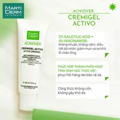 Kem Dưỡng Ban Đêm MartiDerm Acniover 40ml - Tái Tạo Da Cho Da Dầu Mụn, Giảm Mụn và Lỗ Chân Lông, Chống Viêm, Không Nhờn Dính