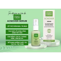Tinh Chất Giảm Mụn MartiDerm Acniover Serum 30ml - Kiểm Soát Dầu, Chống Thâm và Cân Bằng Da Dầu, Hiệu Quả Nhanh chóng