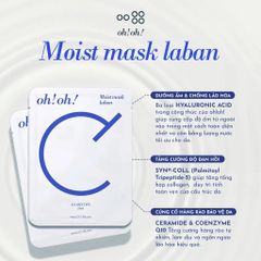 Mặt Nạ Oh! Oh! Moist 10 Miếng - Cấp Ẩm Tức Thì, Dưỡng Mềm Mượt, Phù Hợp Mọi Loại Da, Hyaluronic Acid, Chăm Sóc Da Cao Cấp Hàn Quốc