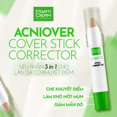 Bút Che Khuyết Điểm MartiDerm Acniover 15ml - Giảm Mụn & Làm Khô Nhanh Với 2% Salicylic Acid, Giải Pháp Cho Da Dầu, Mụn Thâm
