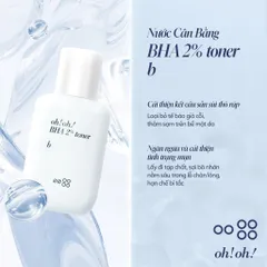 Nước Hoa Hồng OH! OH! BHA 2% 75ml - Tẩy Tế Bào Chết, Làm Sạch Sâu, Giảm Mụn, Dưỡng Da Sáng Mịn Chuyên Dụng Cho Da Dầu Mụn
