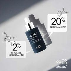 Serum Dưỡng Sáng Oh! Oh! Skin Health 30ml - Giảm Thâm Nám với 20% Niacinamide & 2% Acetyl Glucosamine, Phù Hợp Mọi Loại Da