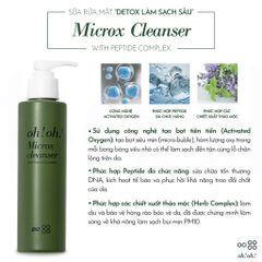 Sữa Rửa Mặt Dịu Nhẹ OH! OH! Microx Cleanser 150g - Làm Sạch Sâu & Thanh Lọc Da Nhạy Cảm, Công Nghệ Activated Oxygen