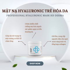 Mặt Nạ HD Derma Hyaluronic 20 Miếng - Dưỡng Ẩm Trẻ Hóa Da - Chiết Xuất Vỏ Thông Đỏ & Vitamin B5 - Chăm Sóc Da Chuyên Nghiệp