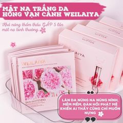 Mặt Nạ Trắng Da Hồng Vạn Cánh Weilaiya - Dưỡng Trắng & Chống Lão Hóa, Hộp 10 Miếng, Giảm Giá 50%