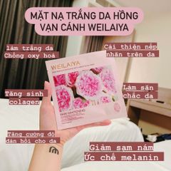 Mặt Nạ Trắng Da Hồng Vạn Cánh Weilaiya - Dưỡng Trắng & Chống Lão Hóa, Hộp 10 Miếng, Giảm Giá 50%