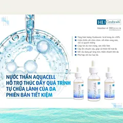 Nước Thần HD DERMA AQUACELL - Phục Hồi Trắng Sáng Da Nhạy Cảm, Cấp Ẩm Chuyên Sâu, Ngăn Ngừa Lão Hóa