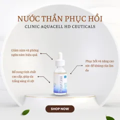 Nước Thần HD DERMA AQUACELL - Phục Hồi Trắng Sáng Da Nhạy Cảm, Cấp Ẩm Chuyên Sâu, Ngăn Ngừa Lão Hóa