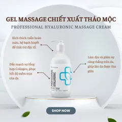 Kem Massage Hyaluronic HD Derma 500ml - Gel Massage Chiết Xuất Thảo Mộc Giúp Thư Giãn và Cải Thiện Làn Da