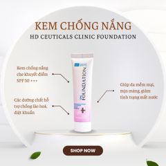 Kem Che Khuyết Điểm HD Derma Ceuticals - Kem Chống Nắng SPF 50+++ An Toàn Cho Da Nhạy Cảm, Bảo Vệ và Cấp Ẩm