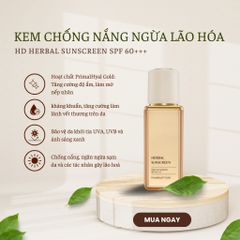 Kem Chống Nắng HD Derma Herbal SPF 60++ Che Khuyết Điểm Bảo Vệ Da Chống UVA/UVB, Dưỡng Ẩm và Phục Hồi Làn Da Nhạy Cảm