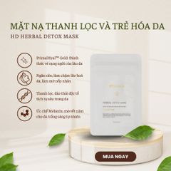 Mặt Nạ Thanh Lọc và Trẻ Hóa Da HERBAL DETOX MASK HD DERMA – Hỗ Trợ Làm Sáng Da và Chống Lão Hóa (Hộp 5 Miếng)