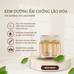 Kem Dưỡng Ẩm Chống Lão Hóa HD DERMA HERBAL RELAXADERM - Giữ Ẩm, Tái Tạo Da, Phù Hợp với Đặc Quyền Y Khoa