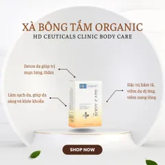 Xà Bông Tắm Organic HD Ceuticals – Detox Làn Da Cơ Thể, Chăm Sóc Da Sáng Khỏe, Giảm Mụn Lưng và Dị Ứng Da