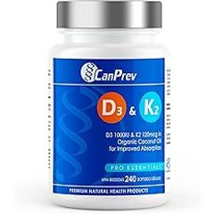 Viên uống bổ sung D3K2 Canprev Canada - Hỗ trợ sức khỏe xương chắc khỏe, bổ sung vitamin D3 và K2 cho cơ thể, giải pháp tốt cho sức khỏe xương khớp.