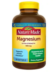 Viên uống bổ sung Magie Nature Made Extra Strength 400 mg,180 viên nang mềm - Hàng Mỹ