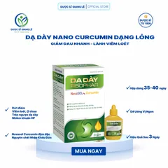Dạ Dày Nano Curcumin NOVASOL - Tinh Chất Siêu Nano Hỗ Trợ Sức Khỏe Dạ Dày, Giảm Viêm Loét, Cải Thiện Tiêu Hóa, Xuất Xứ Đức