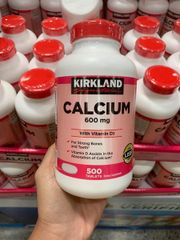 Viên uống Kirkland Calcium 600 Mg D3 500 viên - Hỗ trợ xương chắc khỏe và hấp thu canxi hiệu quả từ Mỹ