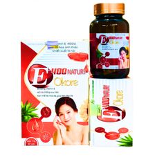 Viên uống E-400 Natury Okore - Bổ sung Vitamin E Chống Oxy Hóa, Làm Đẹp Da, Hộp 30 Viên Nang Mềm Thiên Nhiên