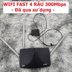 Bộ Phát Wifi Hàng Cũ FAST Router 4 Râu - Tốc Độ 300Mbps, Phát Sóng Mạnh Mẽ & Ổn Định Cho Mạng Internet Tốt Nhất