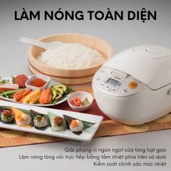 Nồi Cơm Điện Tử Zojirushi NL-AAQ18-CA 1.8L - Công Nghệ Fuzzy Logic, Bảo Hành 3 Năm, Dễ Sử Dụng, Chất Liệu Cao Cấp