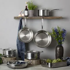 Nồi inox 5 lớp Scanpan Fusion 24cm - Nồi không dính, chịu nhiệt, dùng bếp từ, máy rửa bát, hàng chính hãng, thiết kế hiện đại