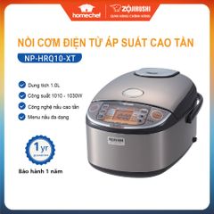 Nồi cơm điện áp suất cao tần Zojirushi 1L NP-HRQ10-XT - Công nghệ IH, nấu cơm Nhật ngon dẻo, bảo hành 3 năm, thiết kế hiện đại