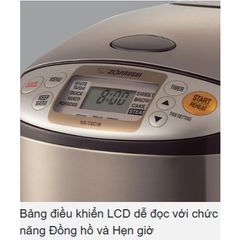 Nồi cơm điện áp suất cao tần Zojirushi 1L NP-HRQ10-XT - Công nghệ IH, nấu cơm Nhật ngon dẻo, bảo hành 3 năm, thiết kế hiện đại