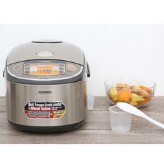 Nồi cơm điện áp suất cao tần Zojirushi 1L NP-HRQ10-XT - Công nghệ IH, nấu cơm Nhật ngon dẻo, bảo hành 3 năm, thiết kế hiện đại