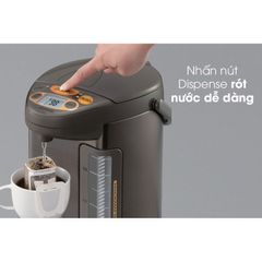 Bình Thủy Điện Zojirushi CD-QAQ40-TA 4L - Công Suất 670W, Hẹn Giờ Thông Minh, An Toàn, Hàng Nhật, Bảo Hành 1 Năm