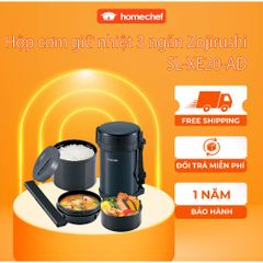 Hộp cơm giữ nhiệt 3 ngăn Zojirushi SL-XE20-AD 1.47L - Giữ ấm 6 giờ, an toàn BPA, lý tưởng mang đi văn phòng hoặc picnic