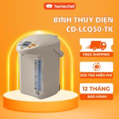 Bình thủy điện Zojirushi 5L CD-LCQ50-TK, 800W, Nhật Bản - Bơm điện thông minh, giữ nhiệt 98°C, hẹn giờ tiết kiệm điện, an toàn cho gia đình